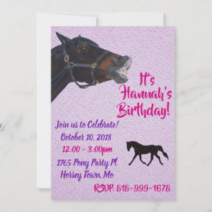 Invitación El cumpleaños de la Pony