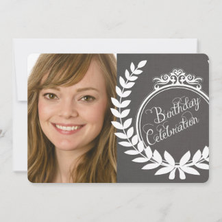 Invitación El cumpleaños de lino de la foto del helecho del