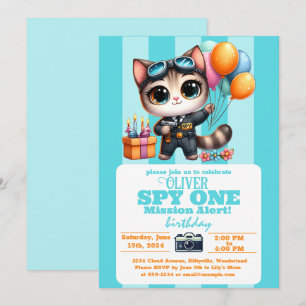 Invitación ¡El cumpleaños de Sky Kitty de Owen!