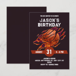 Invitación El cumpleaños del baloncesto moderno