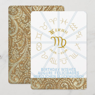 Invitación El cumpleaños del ~ del HORÓSCOPO invita - al