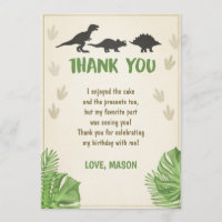 El cumpleaños del dinosaurio le agradece cardar al