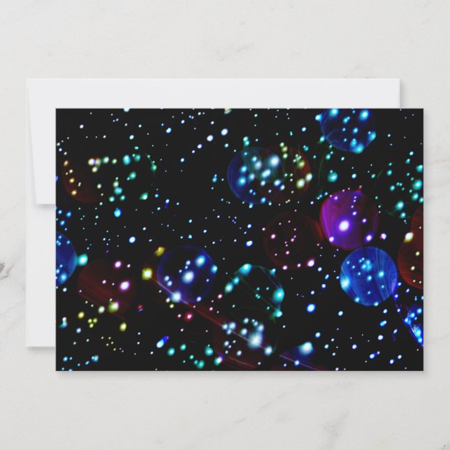 Invitación El cumpleaños del espacio exterior invita (Anverso)