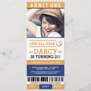 Invitación El cumpleaños del partido de béisbol invita