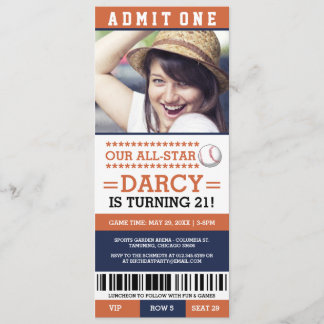 Invitación El cumpleaños del partido de béisbol invita