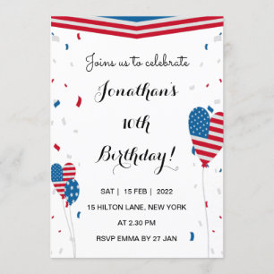 Invitación El cumpleaños del presidente invita a la diversión