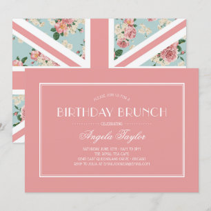 Invitación El cumpleaños del sindicato de Rosas ingleses Jack