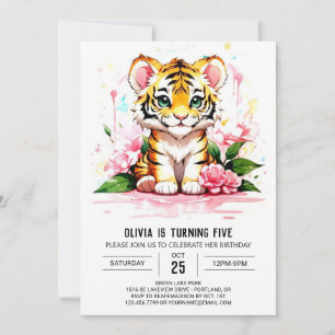 Invitación El cumpleaños del tigre salvaje