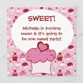 Invitación El cumpleaños dulce modificado para requisitos