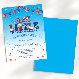 Invitación El cumpleaños número 1 de nuestro pequeño niño Fir