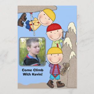 Invitación El cumpleaños que sube de la foto de la pared de