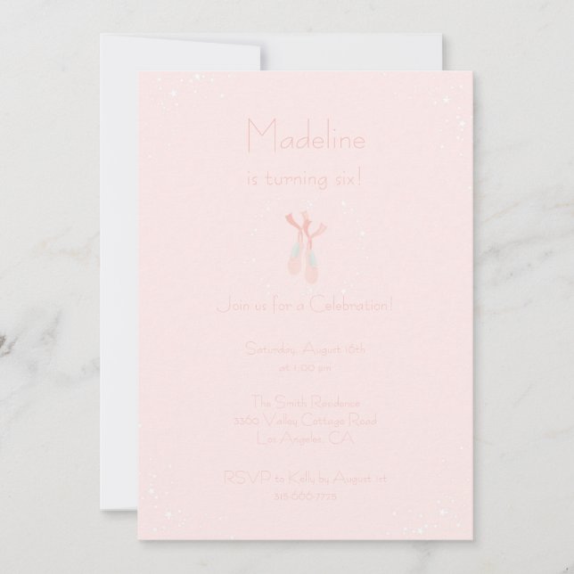 Invitación El cumpleaños rosado bonito de los deslizadores (Anverso)