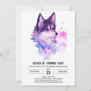 Invitación El cumpleaños tan encantador de Wolf