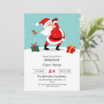 Invitación El Cute Santa Claus juega al ilustracion de golf.<br><div class="desc">navidades Santa Claus golfer,  ilustracion de felicidad divertido,  festividad roja lindo golf,  hobby de humor para jugar al cómic,  hombre de gorra mayor sonriendo,  nieve de juego verde alegre,  temporada de pelota de padre,  hombre de club barba feliz,  personalizado deportivo invierno alegre,  navidades golfistas Santa Claus , </div>