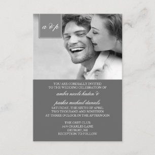 Invitación el   de la boda inicialmente