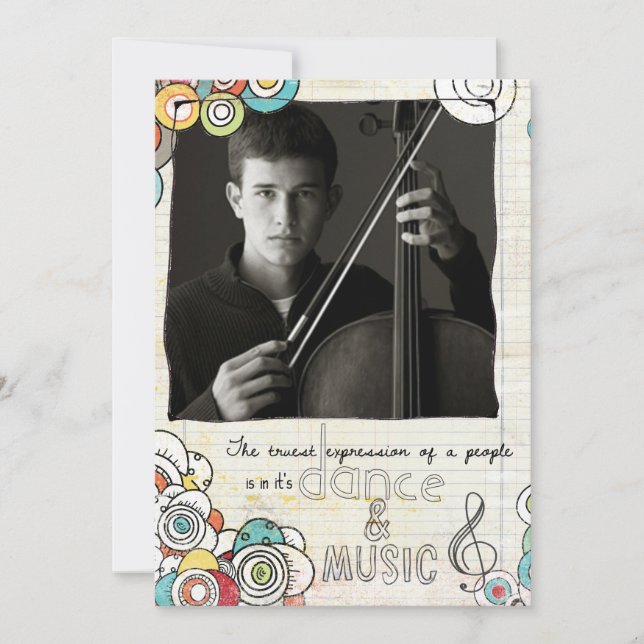 Invitación el decreto de la música invita (Anverso)