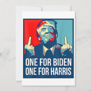 Invitación El dedo medio de Donald Trump, Biden Harris Americ