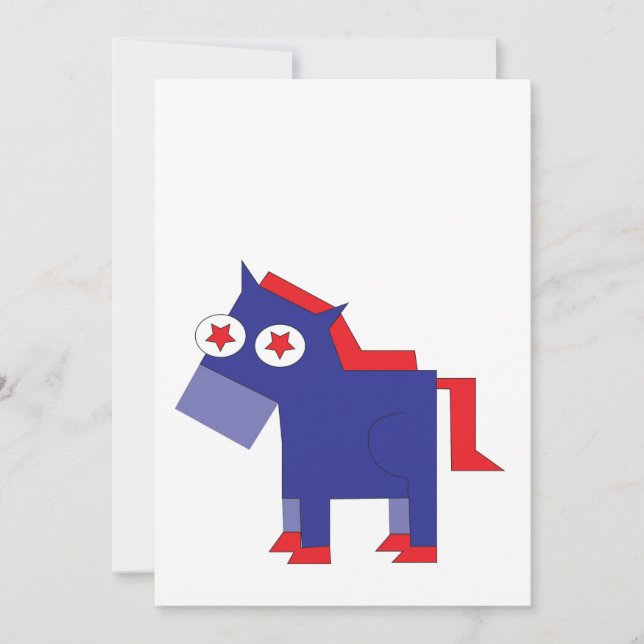 Invitación El demócrata Donkey Blank (Anverso)