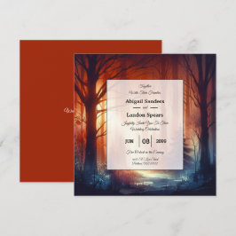 Invitación El derrame de madera de la caída del Boda deja el 