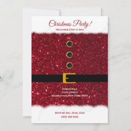 Invitación El deslumbrante atuendo rojo del Fiesta-Santa navi