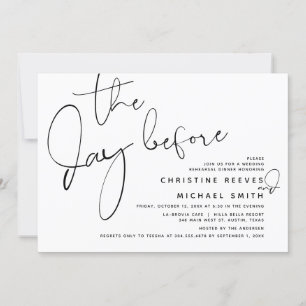 Invitación El día anterior, Boda ensayó la cena