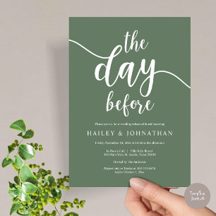 Invitación El día anterior, el Boda ensayaba el almuerzo o el