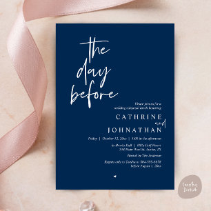 Invitación El día anterior, el Boda ensayó el almuerzo