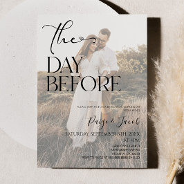 Invitación El día antes del ensayo Boda del almuerzo