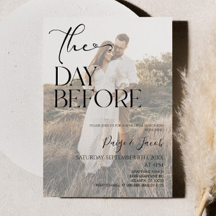 Invitación El día antes del ensayo Boda del almuerzo