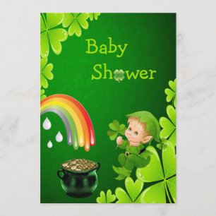 Invitación El día Baby Shower de St Patrick lindo