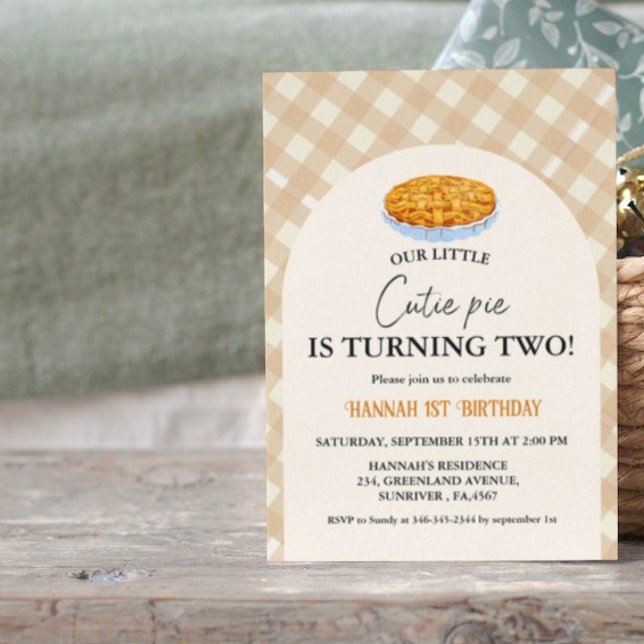 Invitación El Día de Acción de Gracias de Cutie Pie cumplió 2 (Subido por el creador)