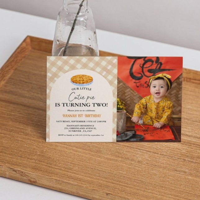 Invitación El Día de Acción de Gracias de Cutie Pie cumplió 2 (Subido por el creador)