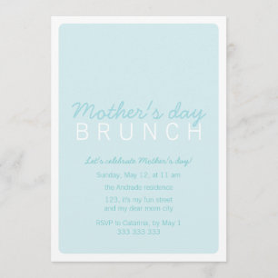 Invitación El día de la madre brunch azul Personalizable comp