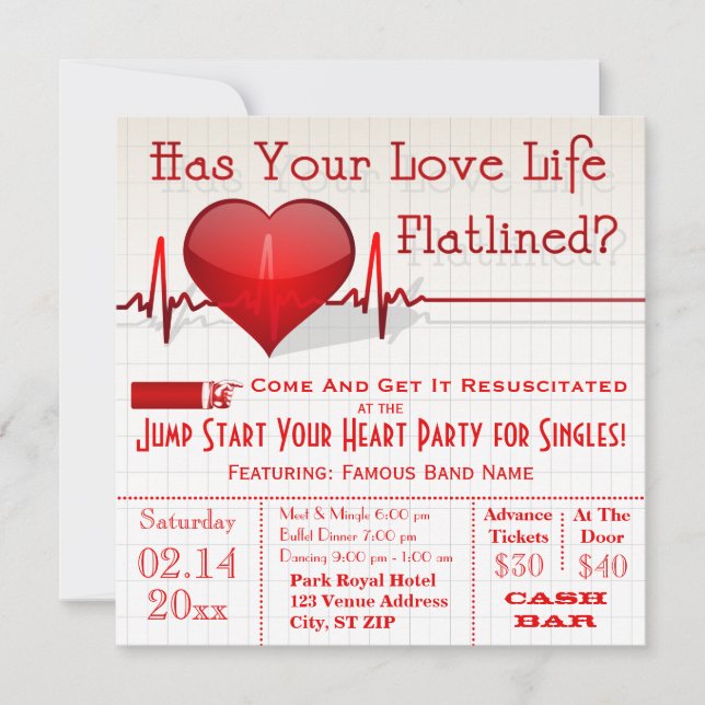 Invitación El día de las Anti-Tarjetas del día de San (Anverso)