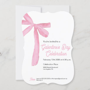 Invitación El día de moda de Galentine, la banda rosa de la c
