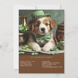 Invitación El Día de San Patricio Adorable Gorra verde de cac