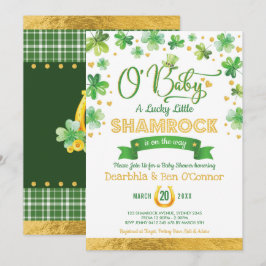 Invitación El Día de San Patricio de moda, Shamrock Baby Show