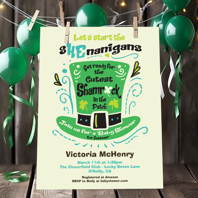 Invitación El Día de San Patricio Shenanigans Baby Shower Inv (Subido por el creador)