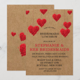 Invitación El día de San Valentín Bridesmaids Luncheon