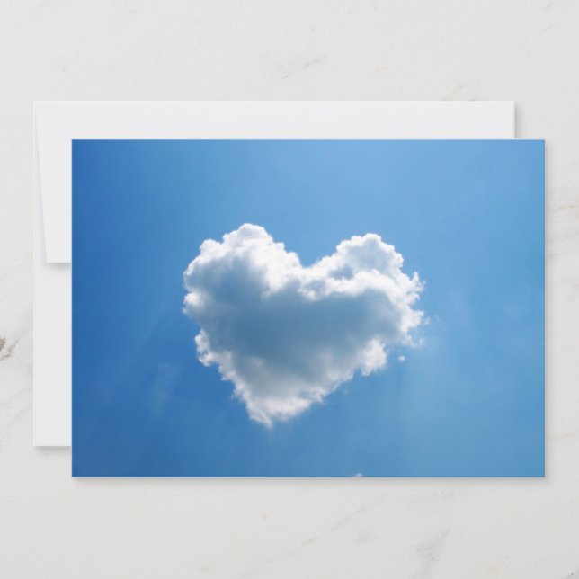 Invitación el día de San Valentín con corazón de f (Anverso)