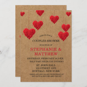 Invitación El día de San Valentín Couples Shower