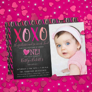 Invitación El día de San Valentín de abrazos y besos, foto de