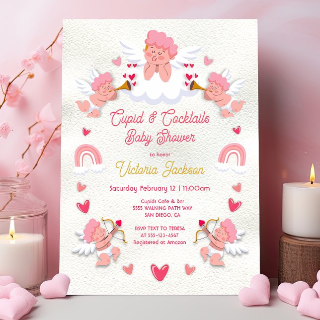 Invitación El día de San Valentín de Cupids and Cocktails Bab (Subido por el creador)