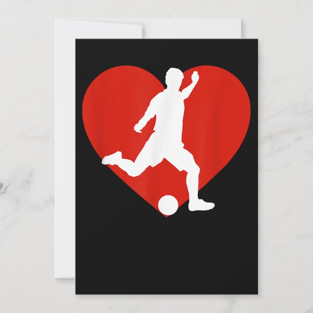 Invitación El día de San Valentín de fútbol de San Valentín (Anverso)
