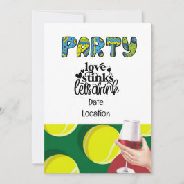 Invitación El día de San Valentín de Tennis Payer Wine Aovers