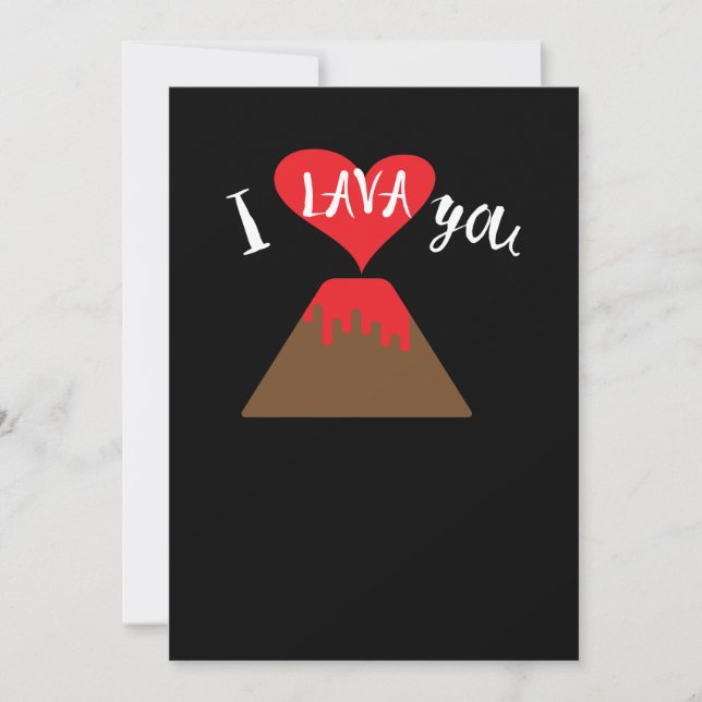 Invitación El día de San Valentín del volcán Cuta I Lava You (Anverso)