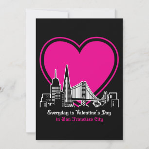 Invitación El día de San Valentín en San Francisco City