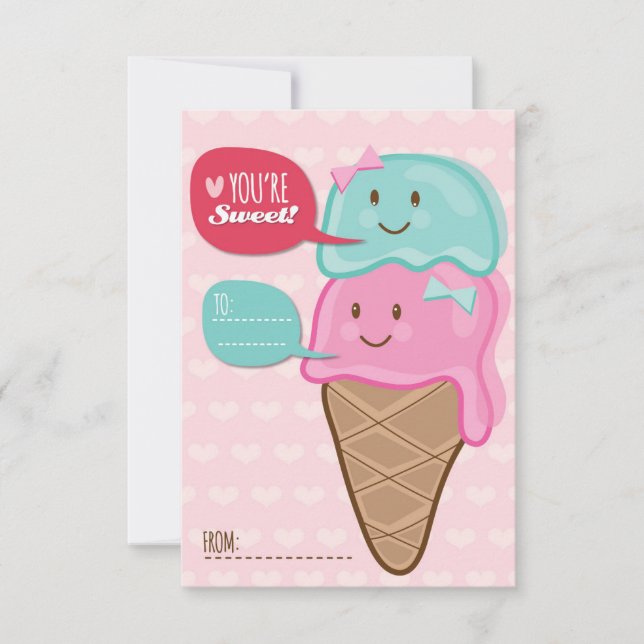 Invitación El día de San Valentín escolar de niños de aula de (Anverso)