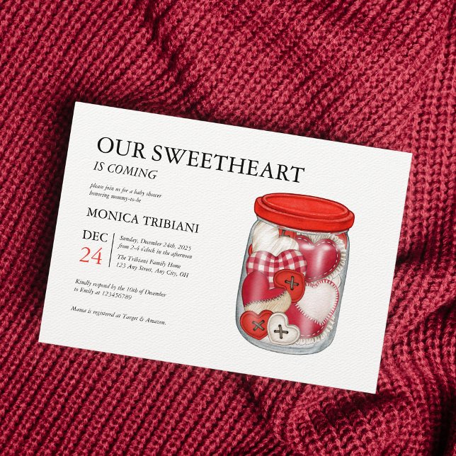 Invitación El día de San Valentín especial Baby Shower Minima (Subido por el creador)