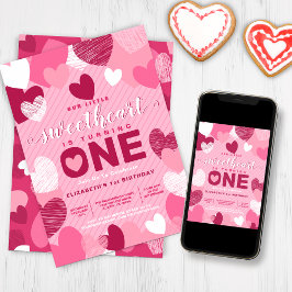 Invitación El día de San Valentín Little Squerido Pink Birday